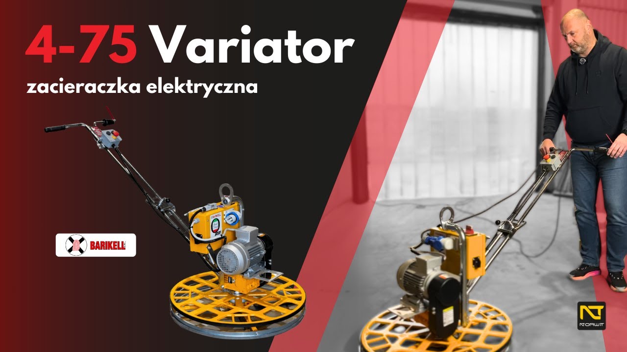Zacieraczka elektryczna Barikell 4-75 Variator - Poznaj ją w akcji!